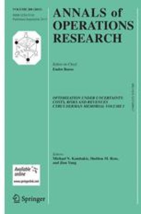New publication in Annals of Operations Research